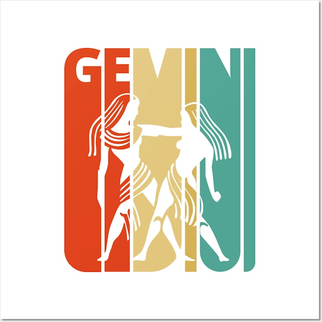 Gemini Vintage retro style. Wall Art by MadebyTigger